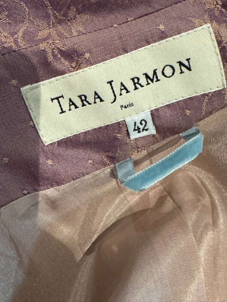 Tara Jarmon Besticktes Kleid und Jacke aus 100% Seide