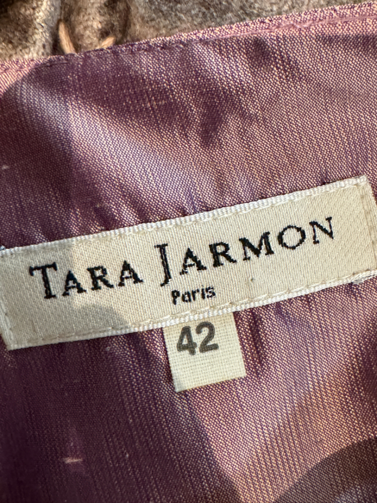 Tara Jarmon Besticktes Kleid und Jacke aus 100% Seide