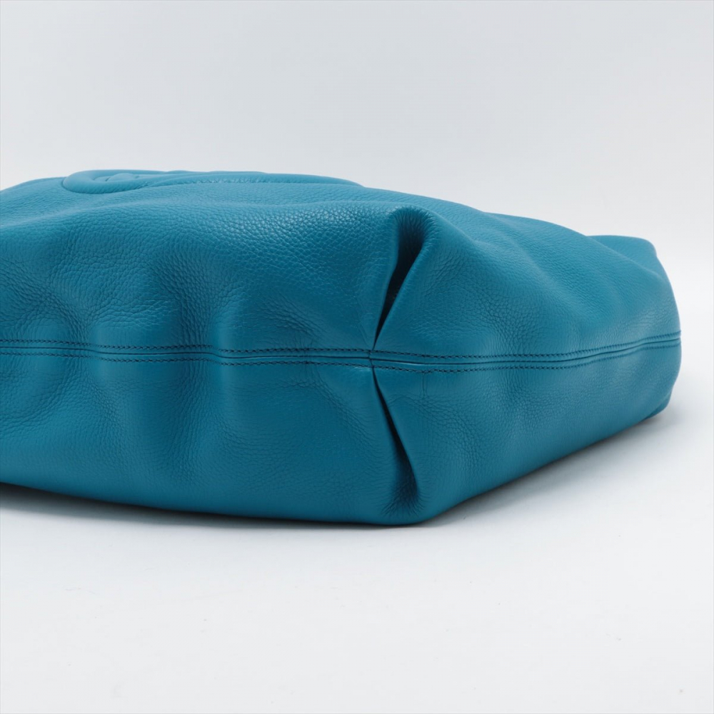 Gucci Soho Large Leather Hobo Shoulder Bag Blue