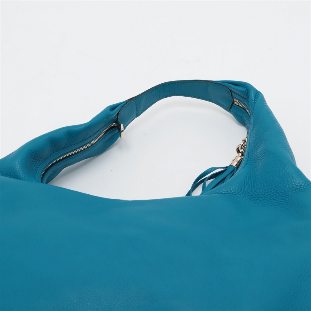 Gucci Soho Large Leather Hobo Shoulder Bag Blue