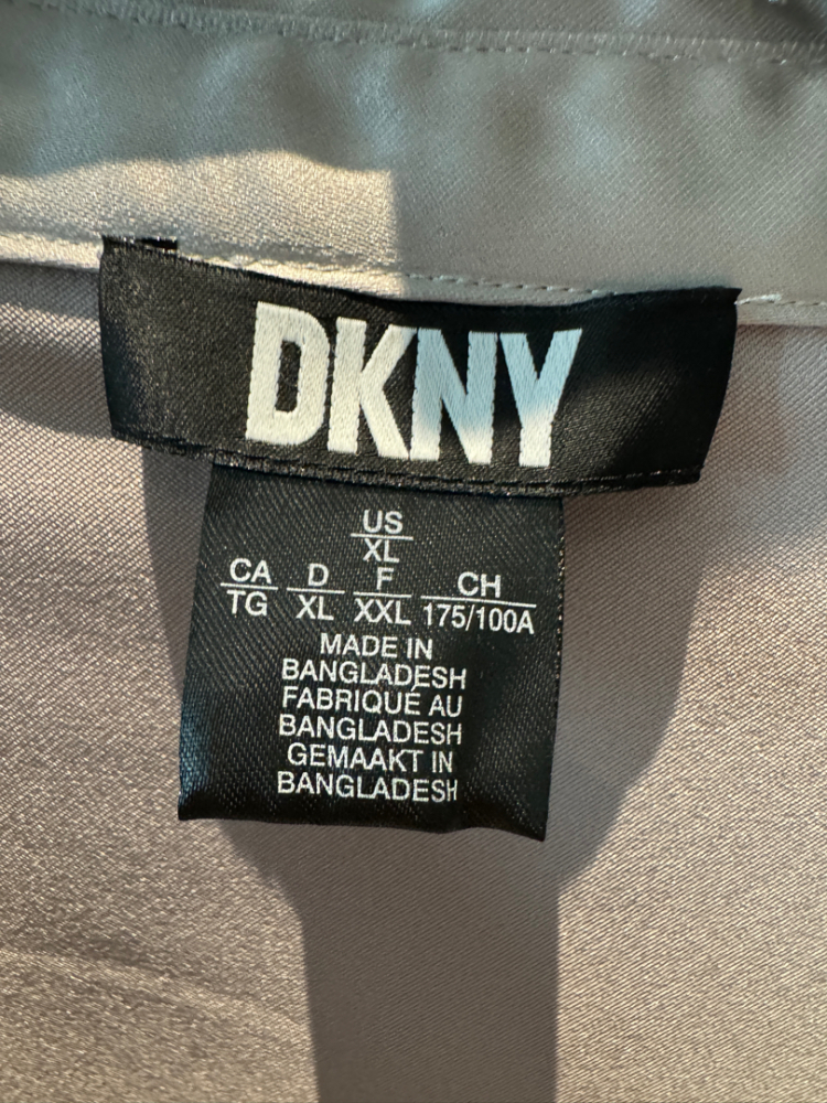 DKNY Chemise argent/beige