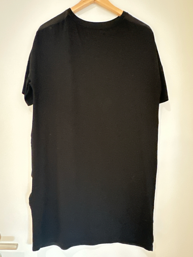 Cos Schwarzes Kleid aus Baumwolle/Seide