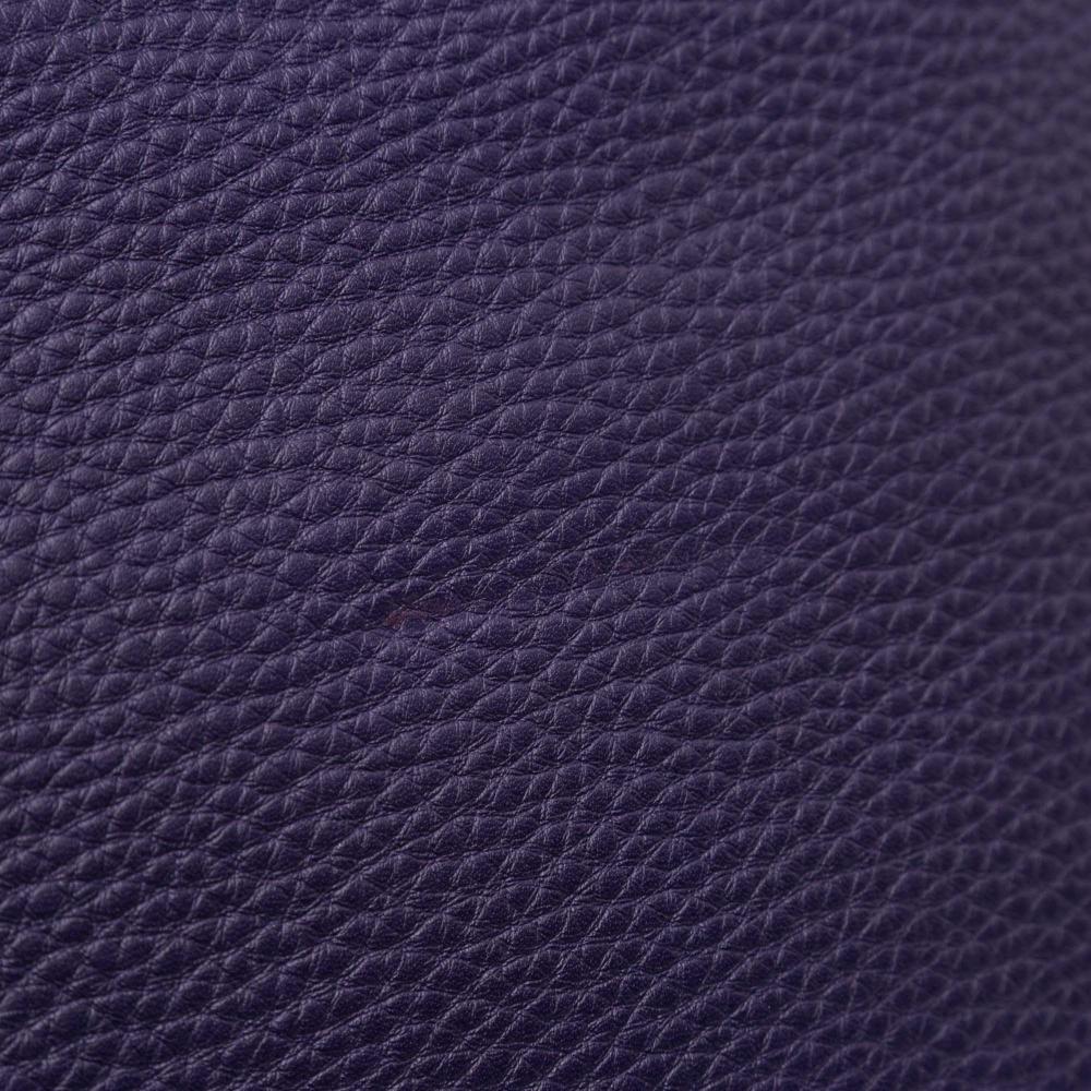 Prada B Prada Purple Violet Calf Leather Vitello Daino Open Convertible Tote Italy