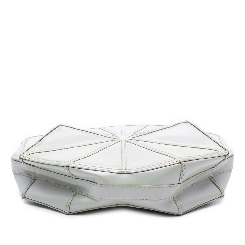 Chanel White Ivory Lambskin Leather Leather Pearlescent Lambskin Midnight Swim Wristlet Clutch Italy