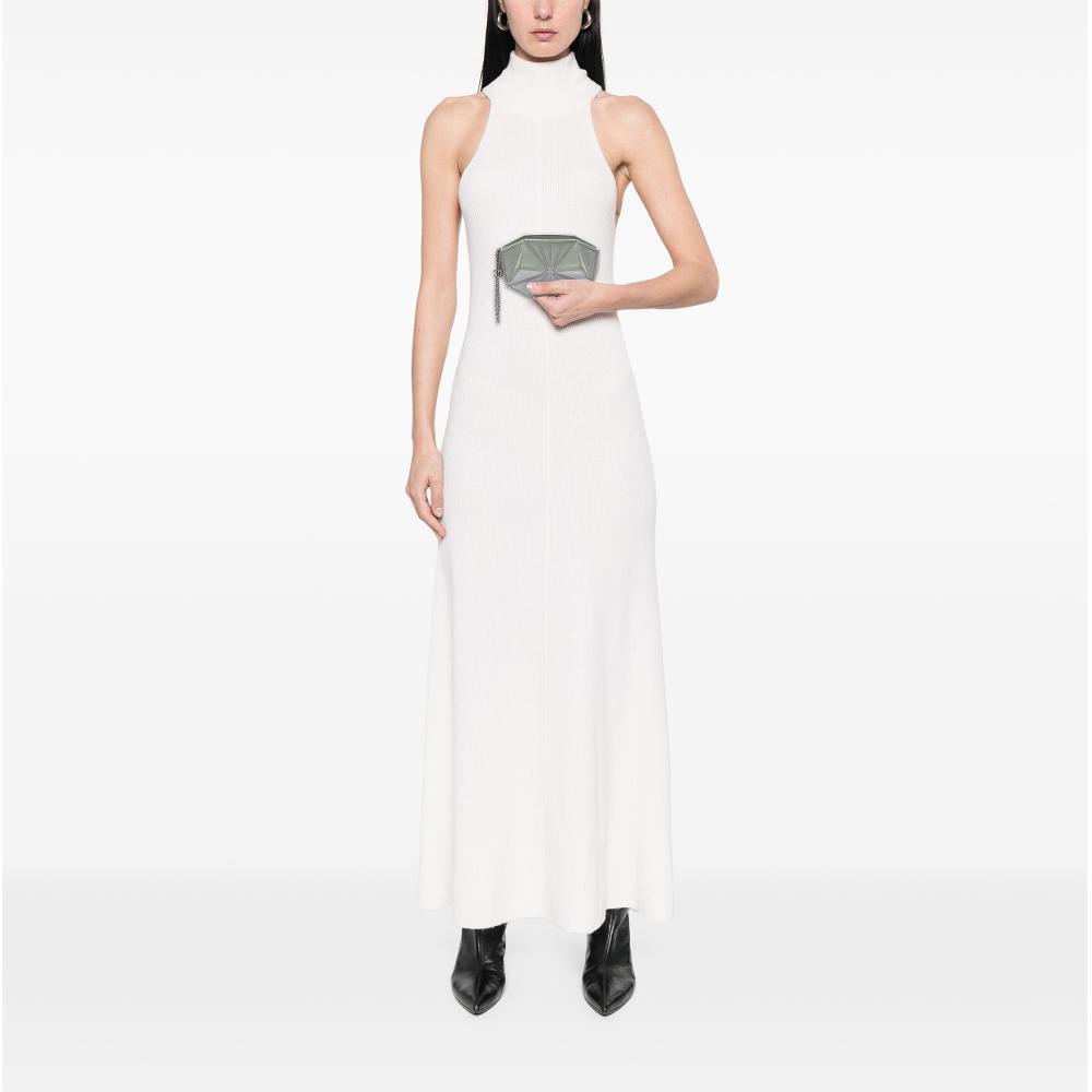 Chanel White Ivory Lambskin Leather Leather Pearlescent Lambskin Midnight Swim Wristlet Clutch Italy