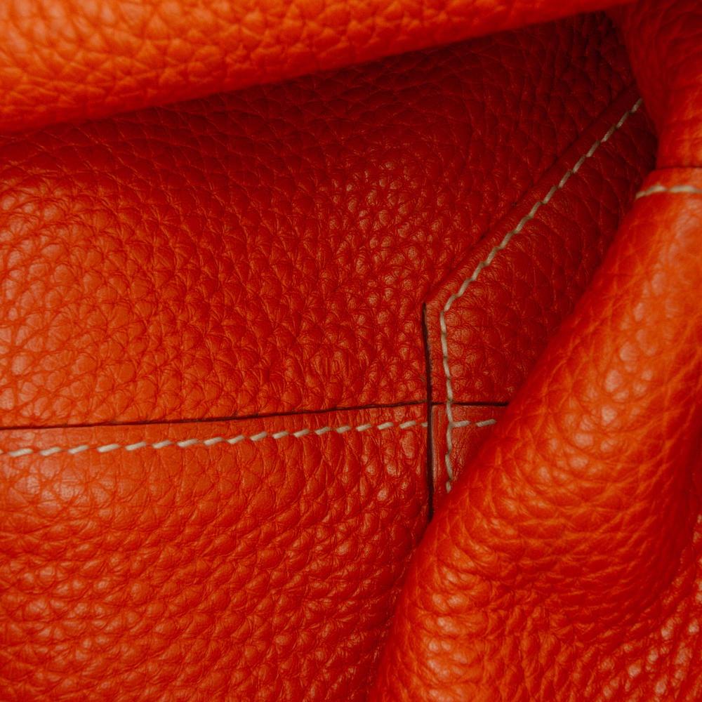 Hermès B Hermès Brown with Orange Calf Leather Clemence Double Sens 36 France