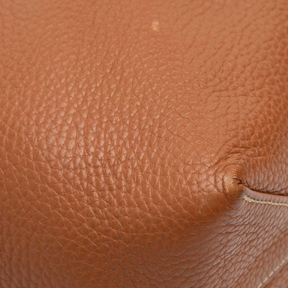 Hermès B Hermès Brown with Orange Calf Leather Clemence Double Sens 36 France