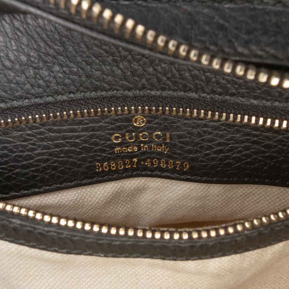 Gucci B Gucci Black Calf Leather Mini Swing Satchel Italy