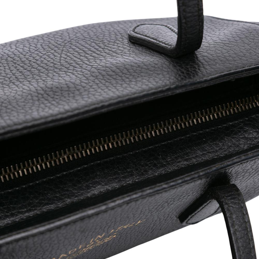 Gucci B Gucci Black Calf Leather Mini Swing Satchel Italy