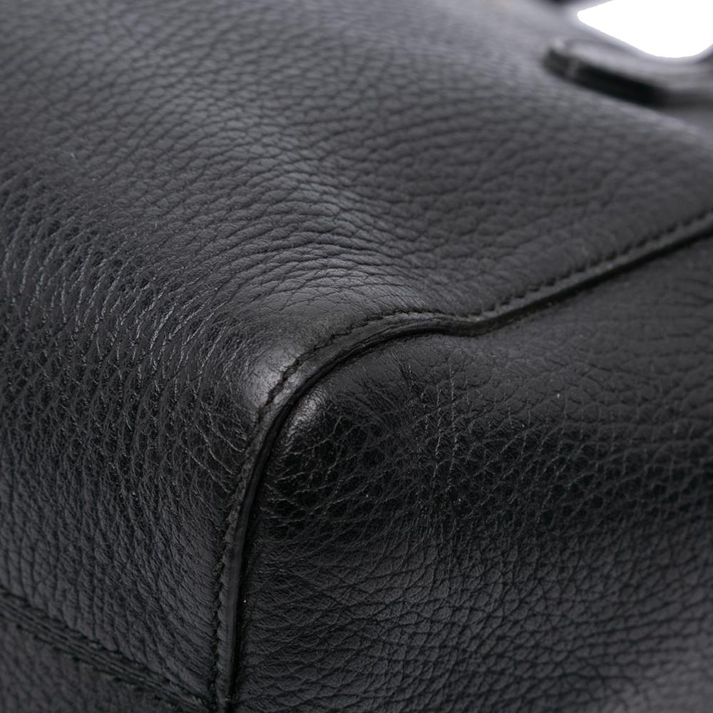 Gucci B Gucci Black Calf Leather Mini Swing Satchel Italy