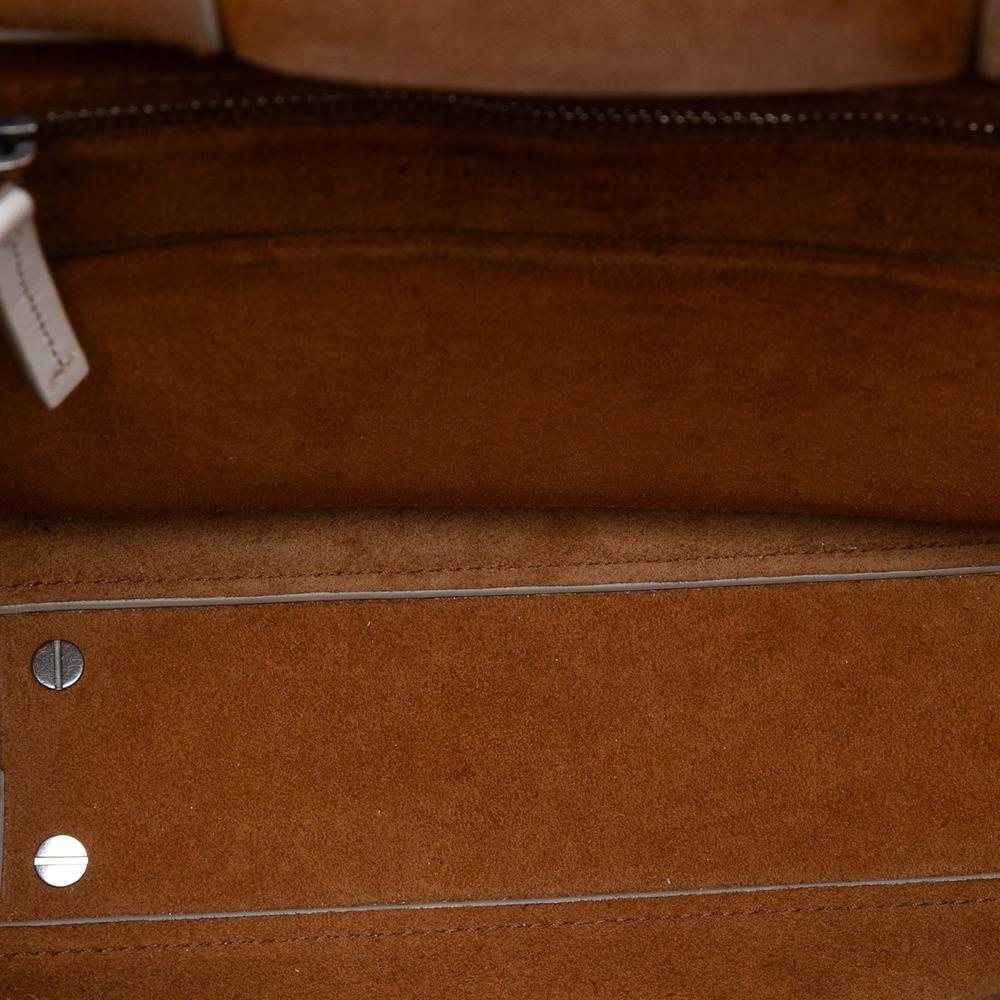 Bottega Veneta B Bottega Veneta White Calf Leather Small skin Maxi Intrecciato Arco Satchel Italy