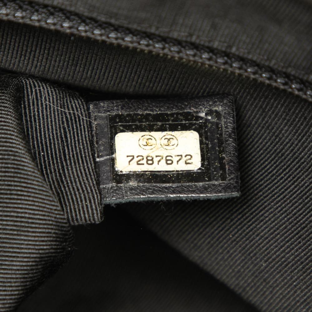 Chanel B Chanel Black Lambskin Leather Leather CC Choco Bar Lambskin Tote Italy