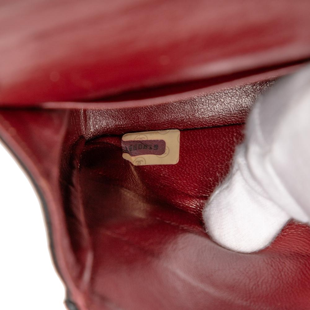 Chanel B Chanel Black Lambskin Leather Leather Small CC Quilted Lambskin Double Flap France