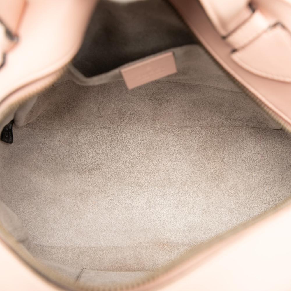 Gucci B Gucci Pink Calf Leather Small GG Marmont Matelasse Backpack Italy