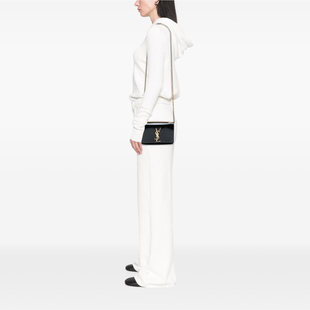 Saint Laurent AB Saint Laurent Black Patent Leather Leather Small Patent Monogram Kate Crossbody Italy
