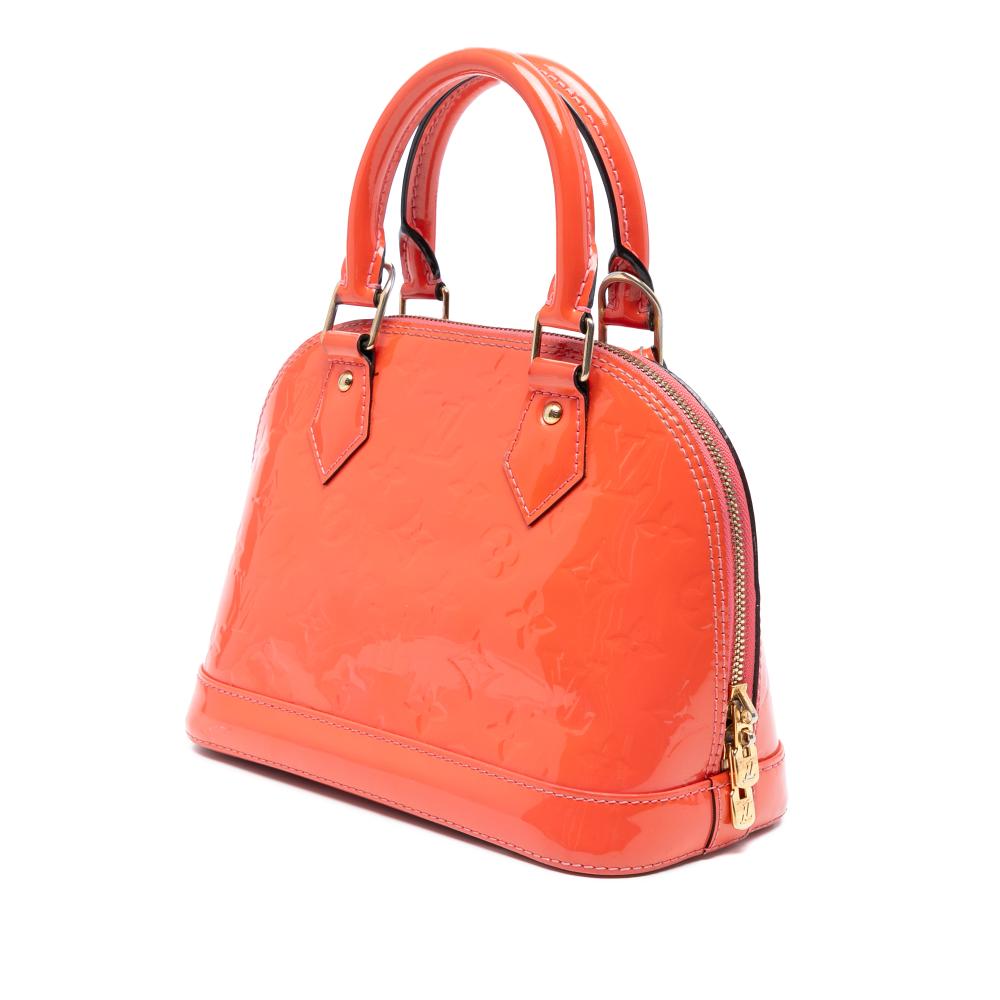 Louis Vuitton B Louis Vuitton Orange Vernis Leather Leather Monogram Vernis Alma BB France