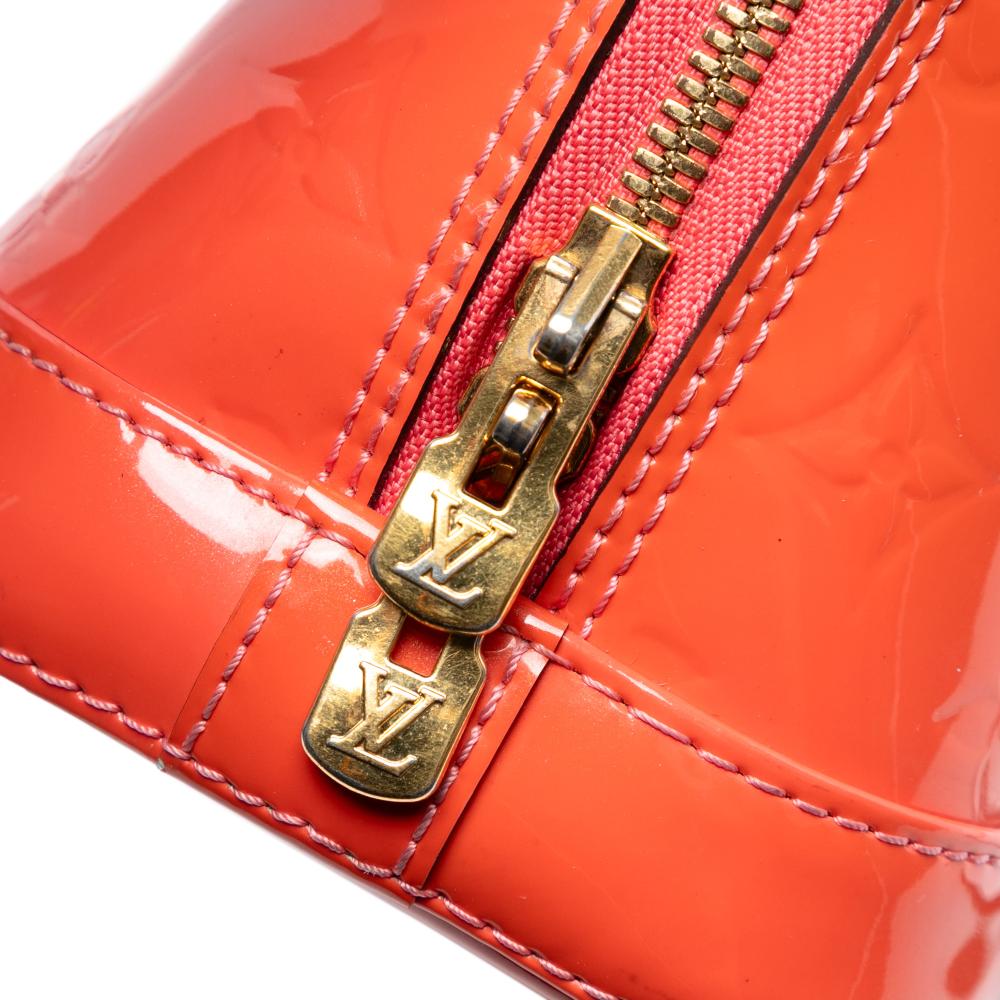 Louis Vuitton B Louis Vuitton Orange Vernis Leather Leather Monogram Vernis Alma BB France