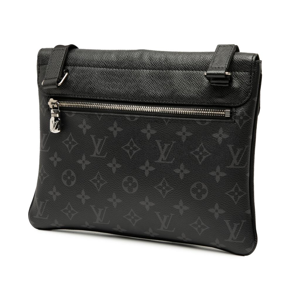 Louis Vuitton AB Louis Vuitton Black Taiga Leather Leather Taigarama Outdoor Flap Messenger Spain