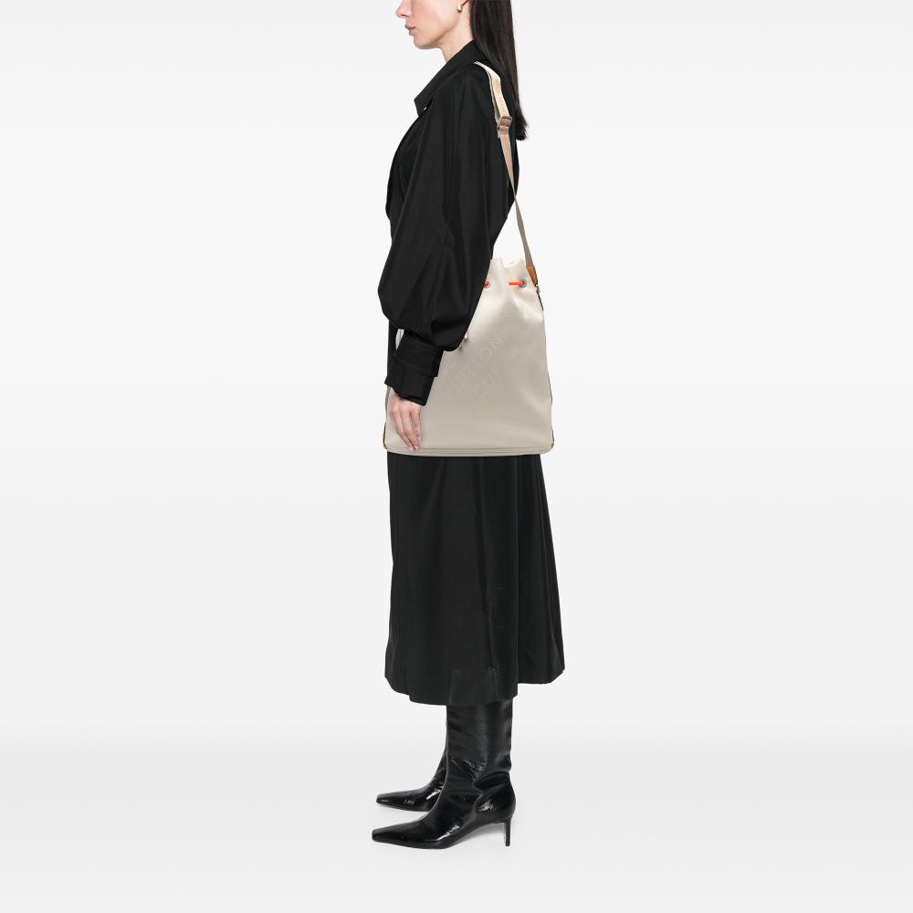 Louis Vuitton B Louis Vuitton White Canvas Fabric Damier Geant LV Cup Volunteer Bag France