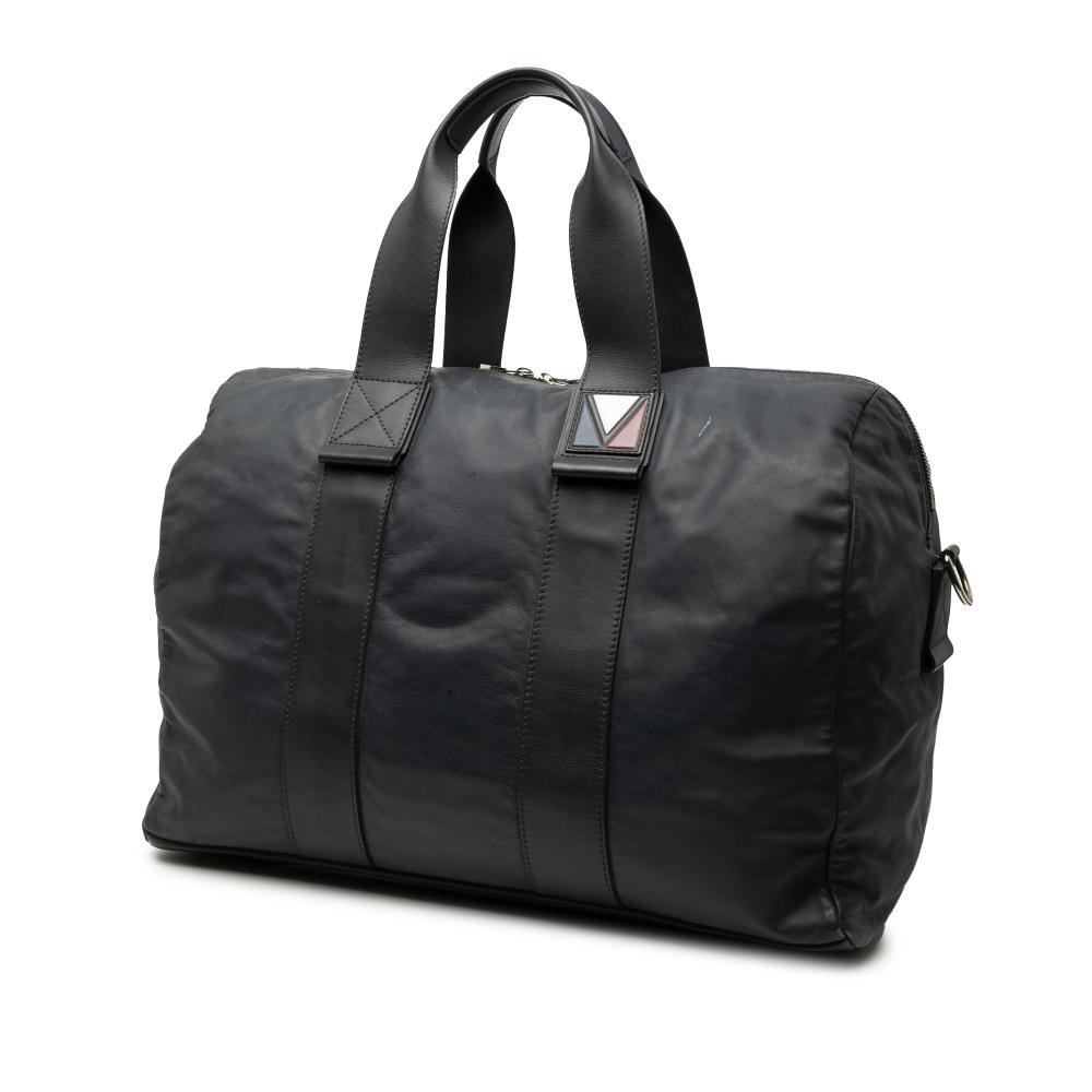 Louis Vuitton B Louis Vuitton Blue Navy Calf Leather skin V Line Start PM France