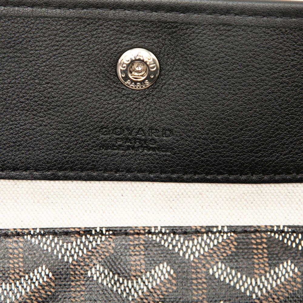 Goyard B Goyard Black Coated Canvas Fabric Goyardine Saint Louis GM France