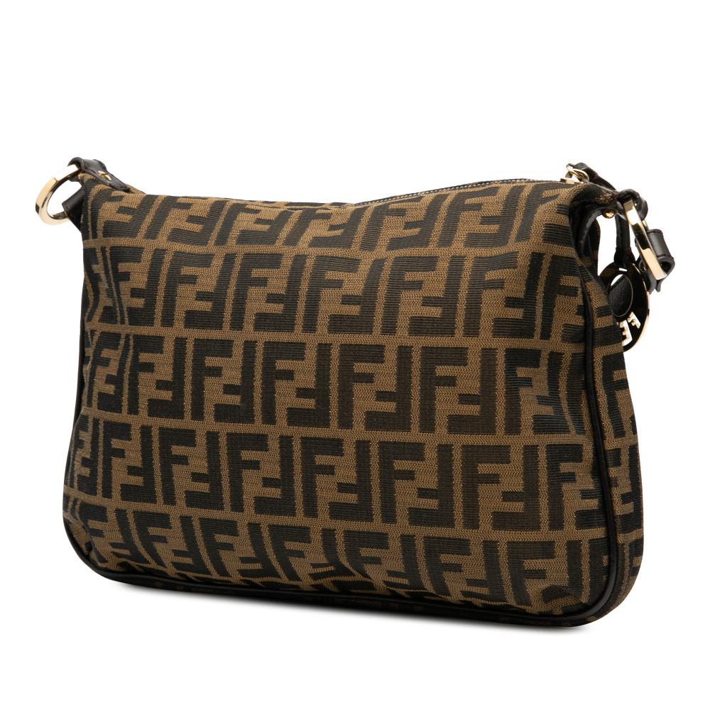 Fendi B Fendi Brown Canvas Fabric Zucca Chef Crossbody Italy