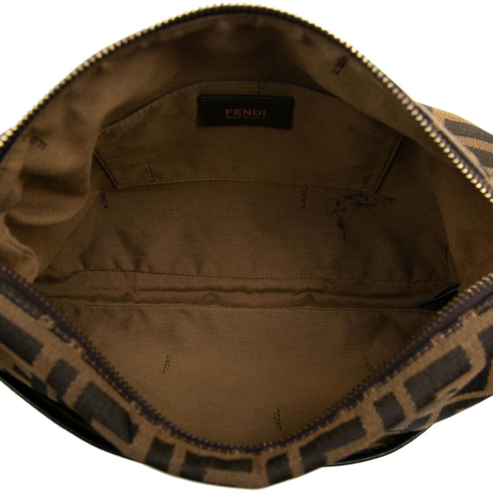 Fendi B Fendi Brown Canvas Fabric Zucca Chef Crossbody Italy