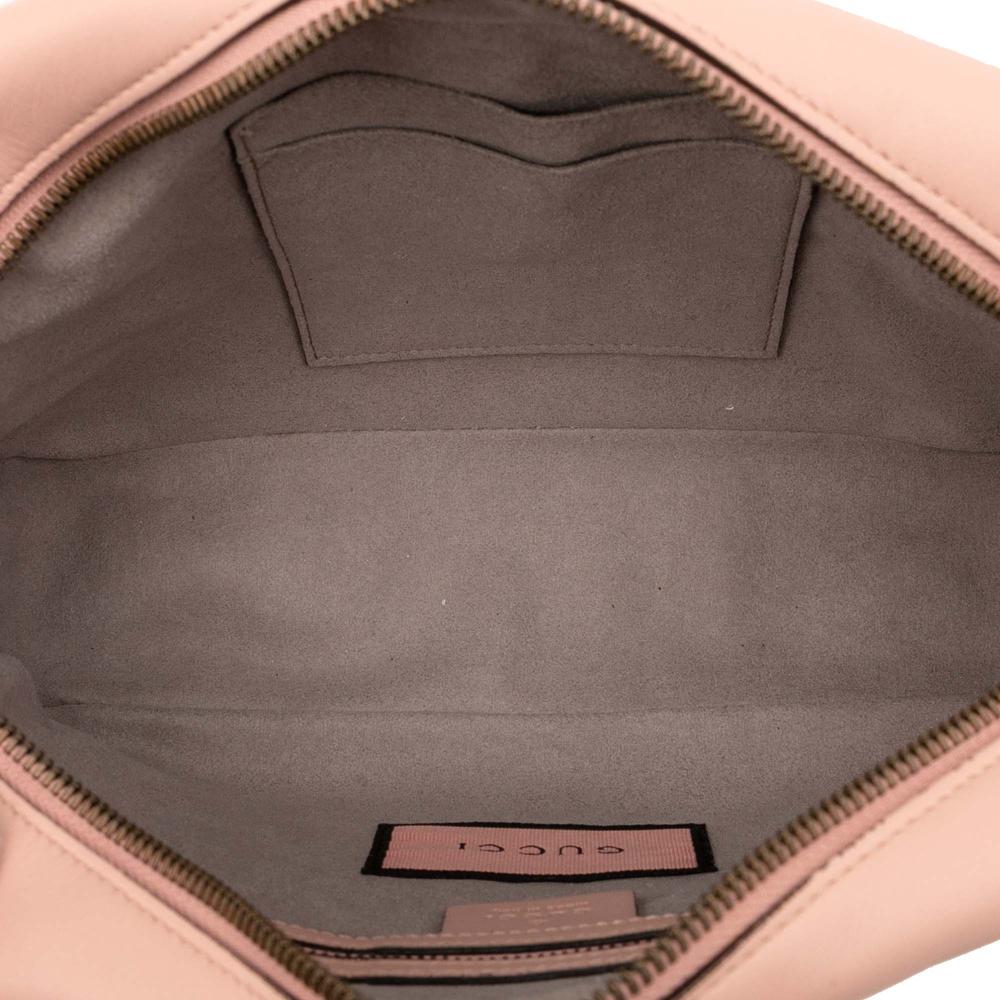 Gucci B Gucci Pink Calf Leather GG Marmont Matelasse Gucci Ghost Crossbody Italy