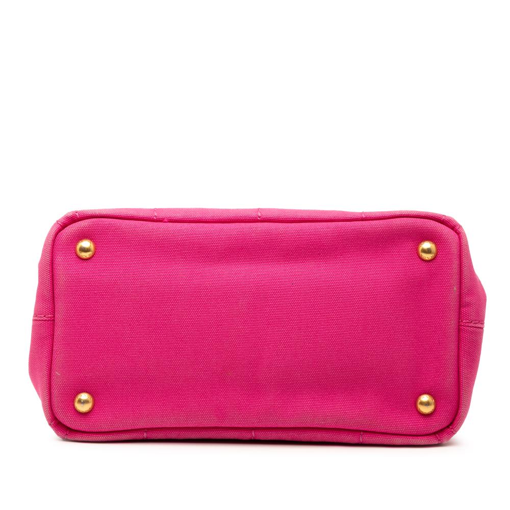 Prada B Prada Pink Hot Pink Canvas Fabric Small Canapa Logo Satchel Turkey