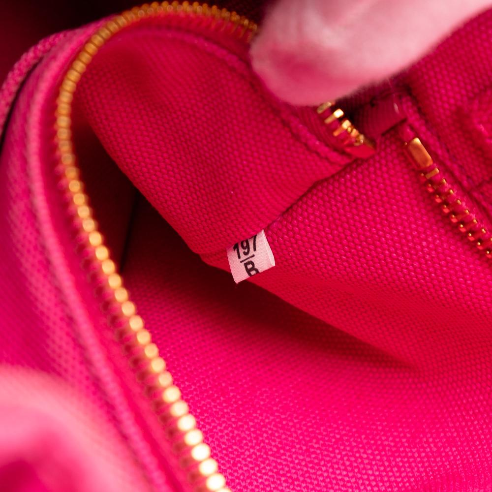 Prada B Prada Pink Hot Pink Canvas Fabric Small Canapa Logo Satchel Turkey