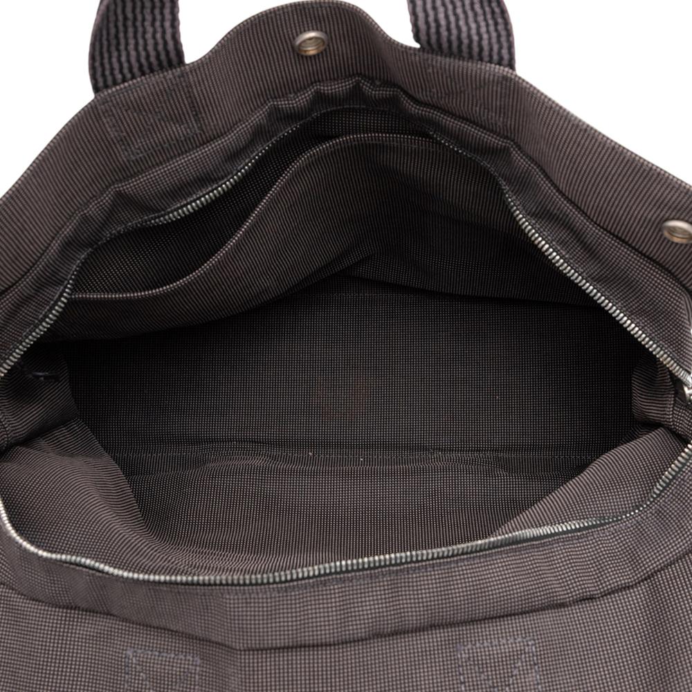 Hermès B Hermès Gray Dark Gray Canvas Fabric Herline MM France