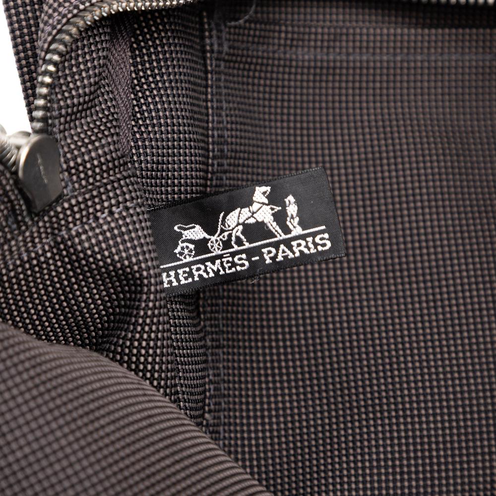 Hermès B Hermès Gray Dark Gray Canvas Fabric Herline MM France