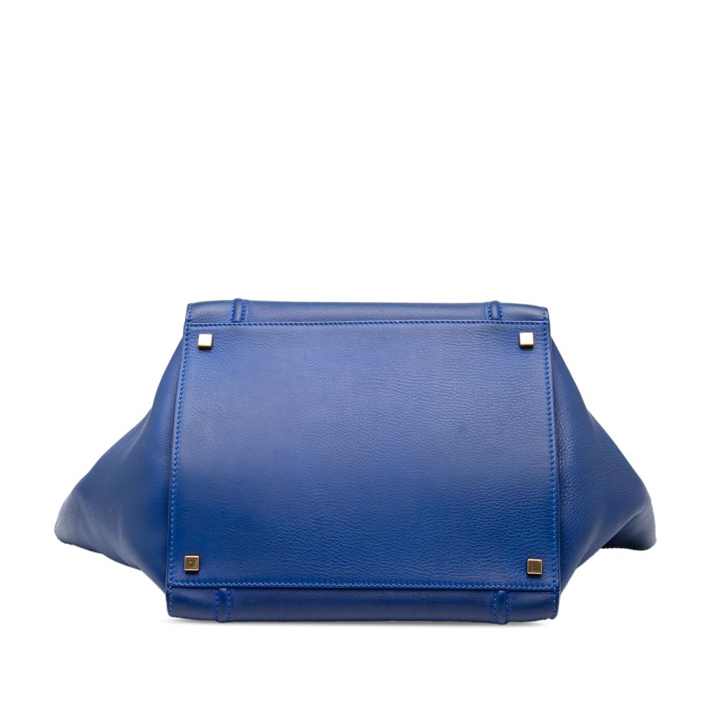 Celine B Celine Blue Calf Leather Medium Grained skin Phantom Luggage Tote Italy