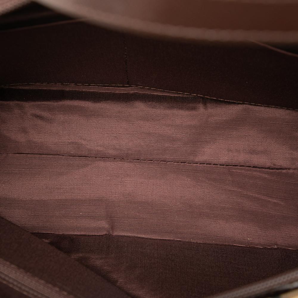 Burberry B Burberry Brown Beige Canvas Fabric Haymarket Check Handbag United Kingdom