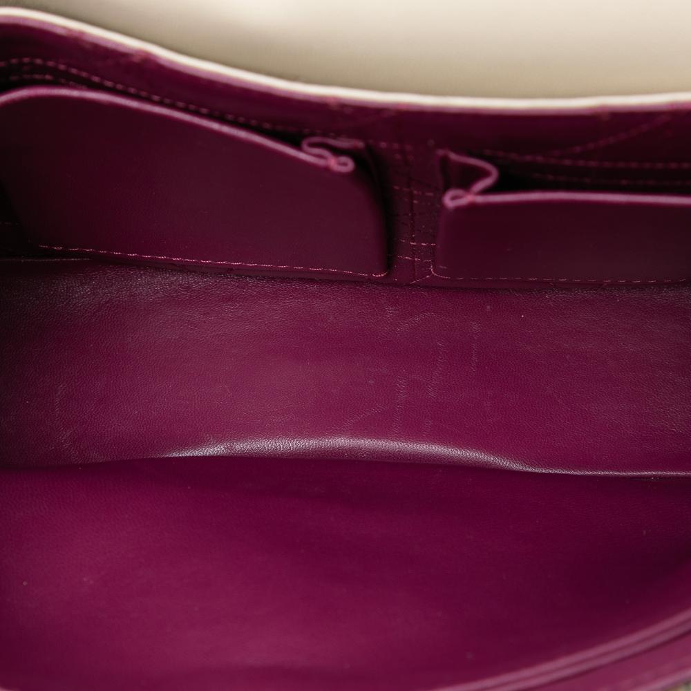 Christian Dior B Dior Brown Beige Tweed Fabric New Rock and Rhinestones Chain Shoulder Bag Italy