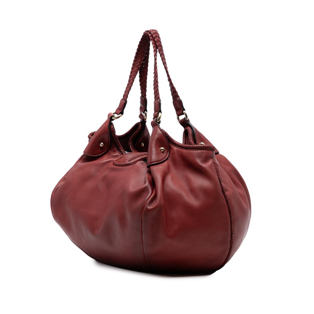 Gucci B Gucci Red Calf Leather Marrakech Hobo Bag Italy