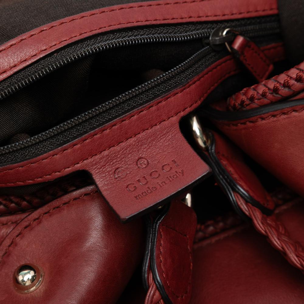 Gucci B Gucci Red Calf Leather Marrakech Hobo Bag Italy