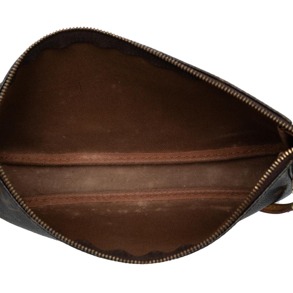 Louis Vuitton B Louis Vuitton Brown Monogram Canvas Fabric Monogram Pochette Accessoires Spain
