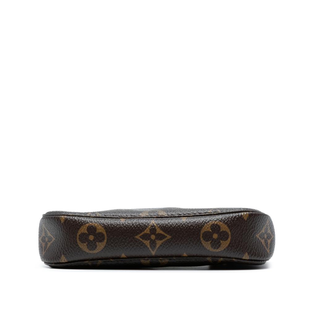Louis Vuitton B Louis Vuitton Brown Monogram Canvas Fabric Monogram Mini Pochette Accessoires France
