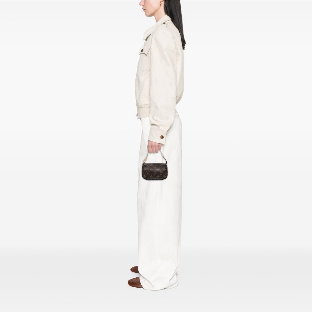 Louis Vuitton B Louis Vuitton Brown Monogram Canvas Fabric Monogram Mini Pochette Accessoires France