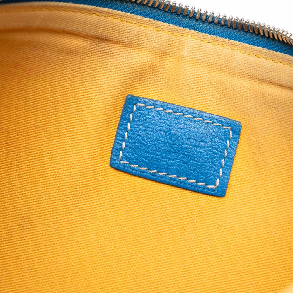 Goyard AB Goyard Blue Coated Canvas Fabric Goyardine Senat MM France