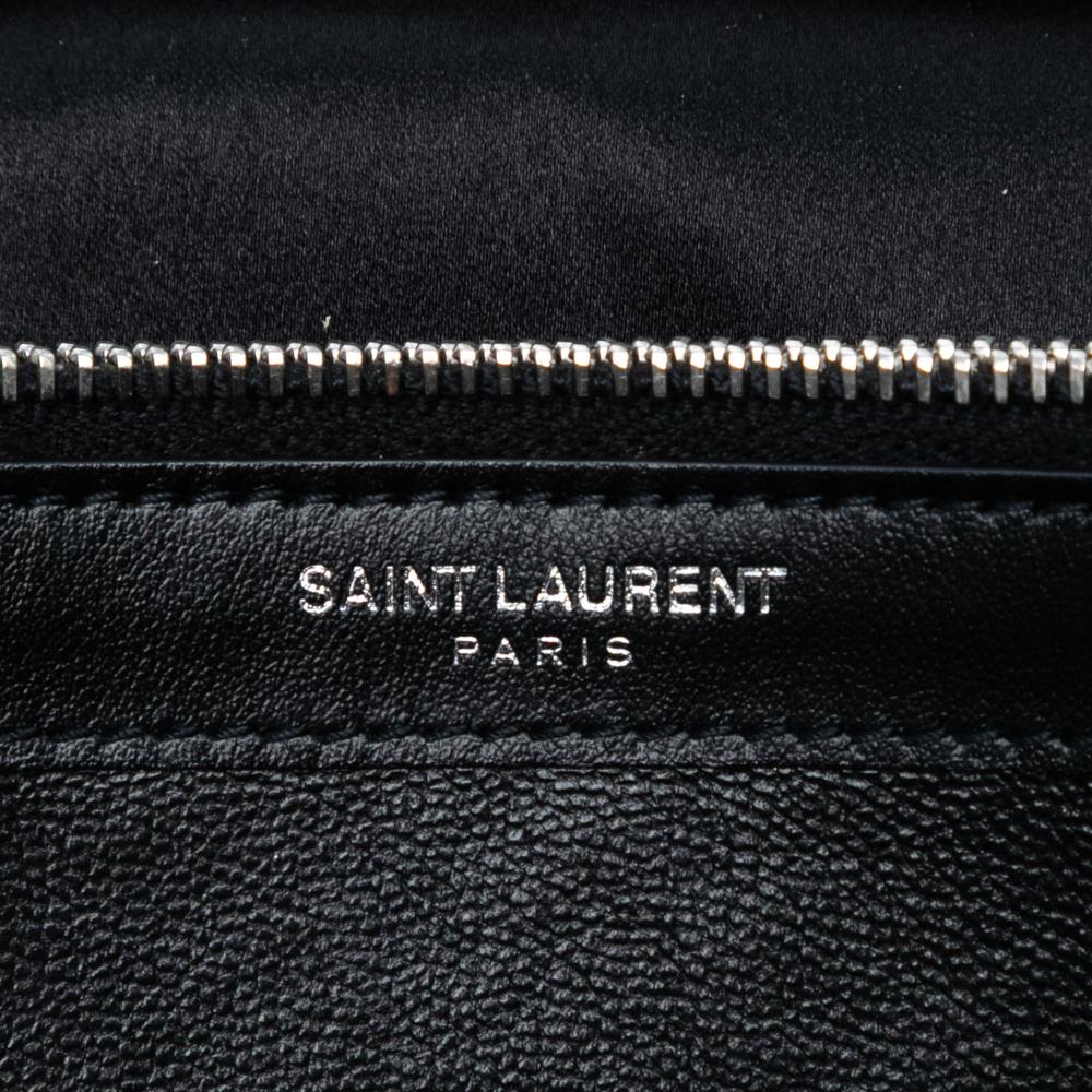 Saint Laurent AB Saint Laurent Black Sequin Other Monogram Kate Wallet on Chain Italy