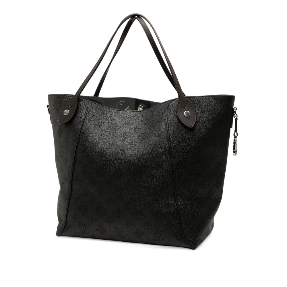 Louis Vuitton B Louis Vuitton Black Calf Leather Monogram Mahina Hina MM France