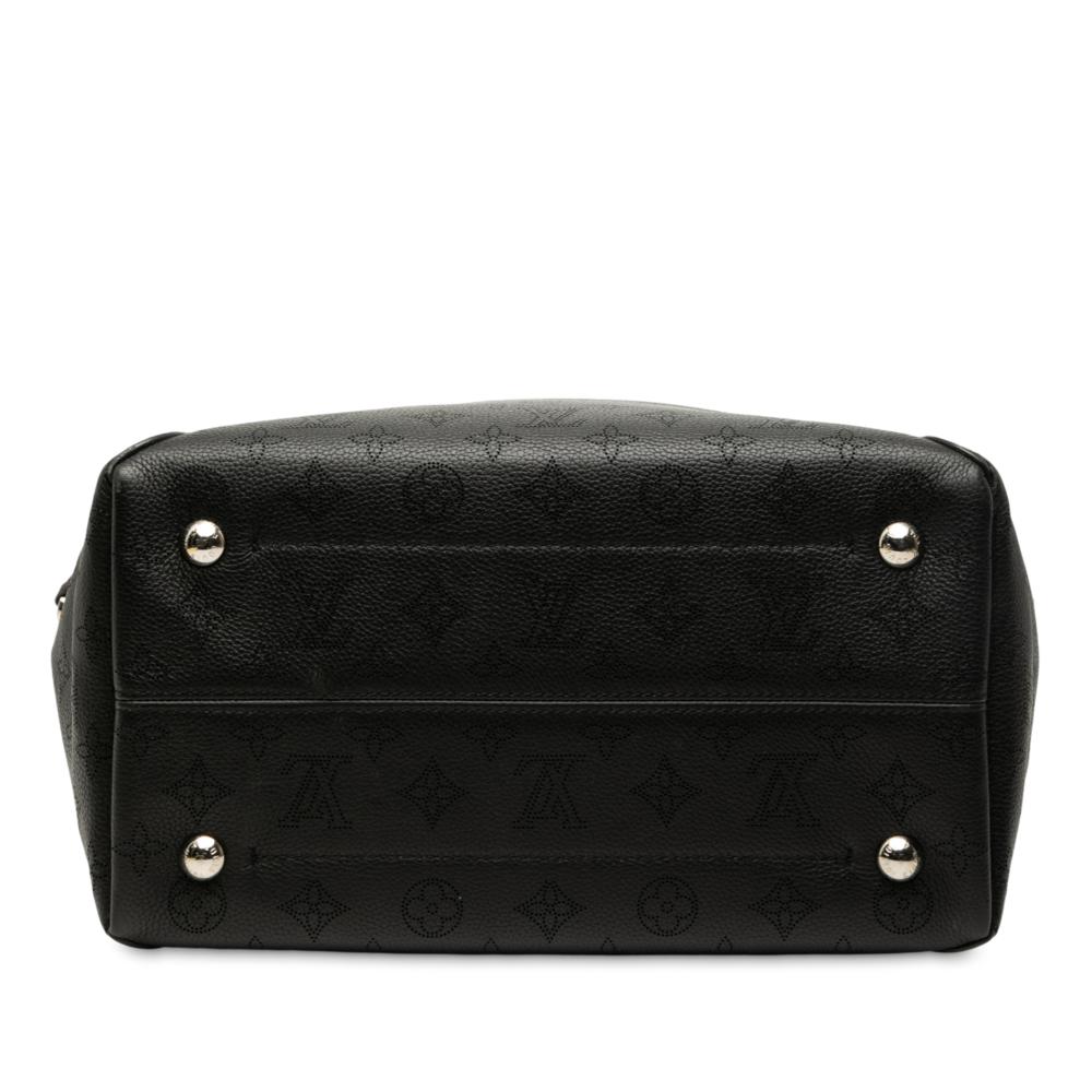 Louis Vuitton B Louis Vuitton Black Calf Leather Monogram Mahina Hina MM France