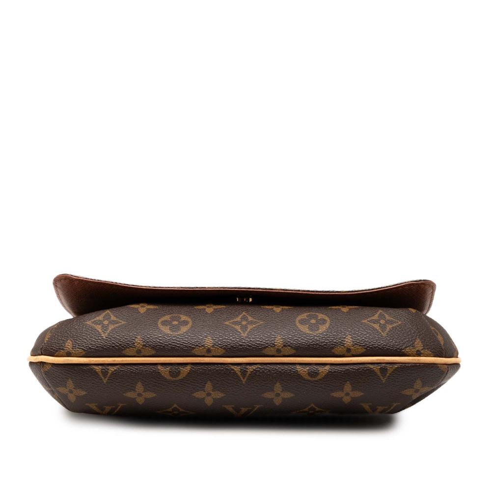 Louis Vuitton B Louis Vuitton Brown Monogram Canvas Fabric Monogram Musette Tango Short Strap France