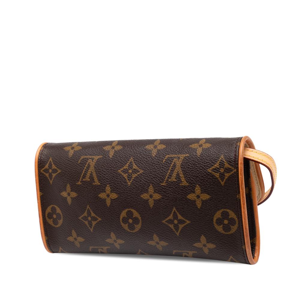 Louis Vuitton B Louis Vuitton Brown Monogram Canvas Fabric Monogram Pochette Twin PM United States