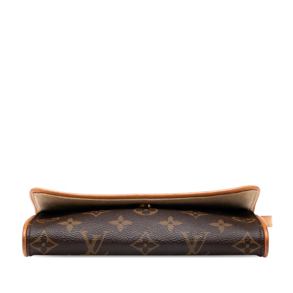 Louis Vuitton B Louis Vuitton Brown Monogram Canvas Fabric Monogram Pochette Twin PM United States