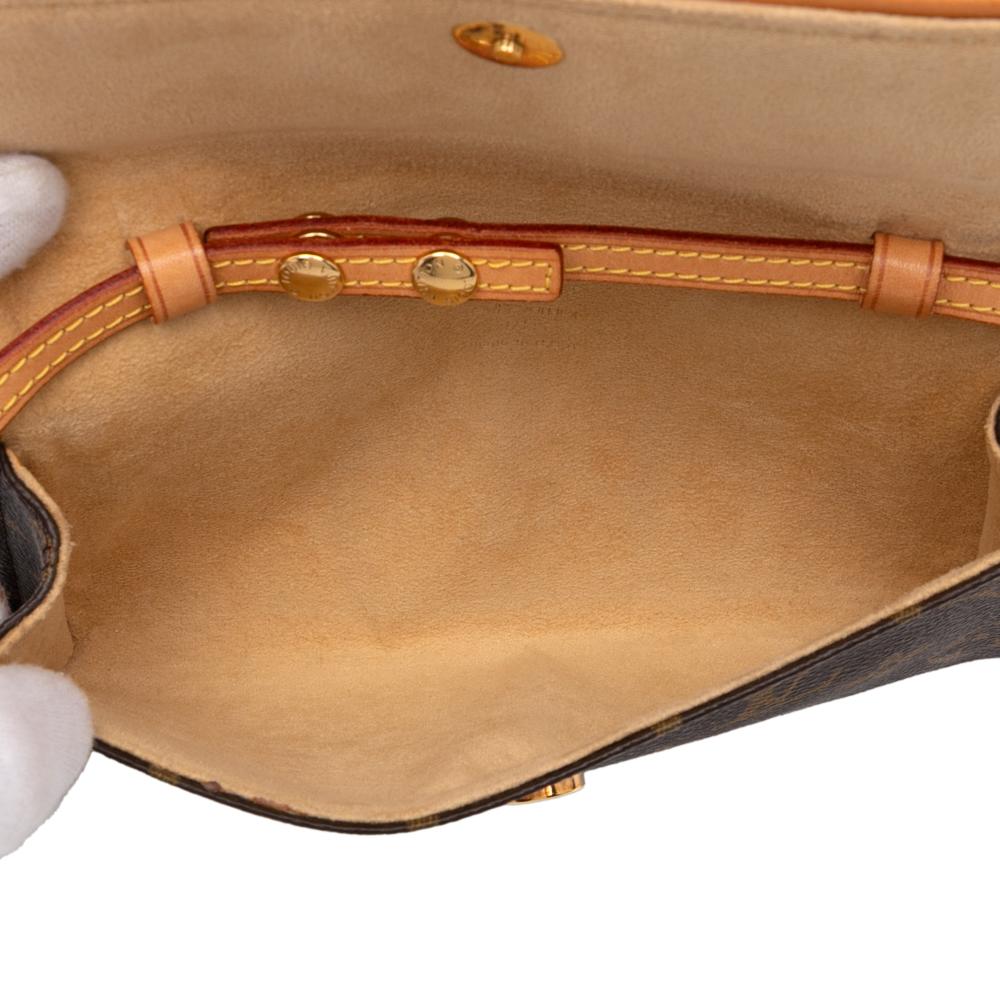 Louis Vuitton B Louis Vuitton Brown Monogram Canvas Fabric Monogram Pochette Twin PM United States