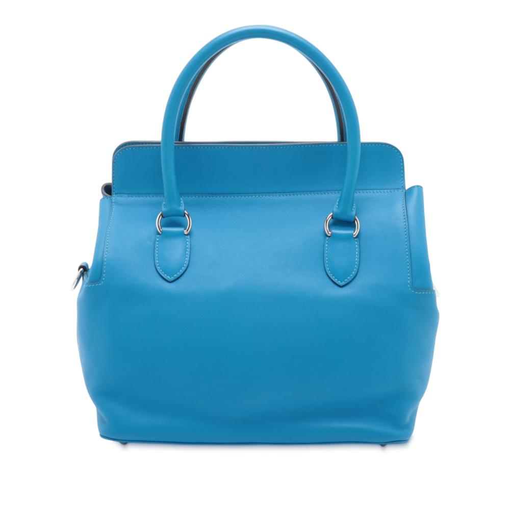 Hermès AB Hermès Blue Light Blue Calf Leather Swift Toolbox 26 France