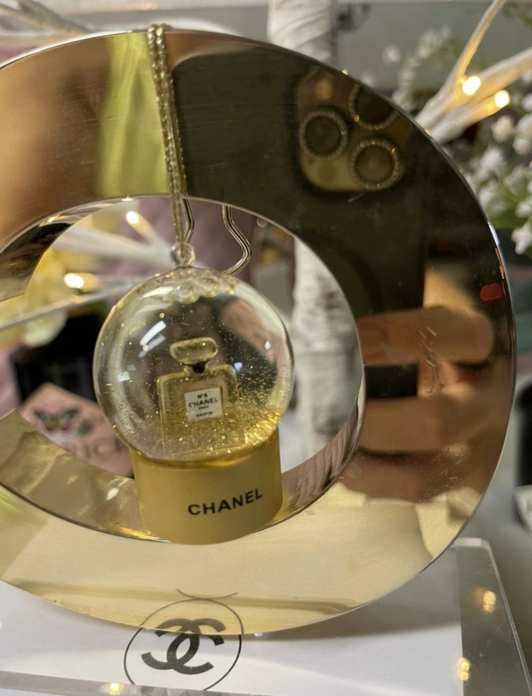 Chanel N5 Snowball Christmas Tree ornament with original Box